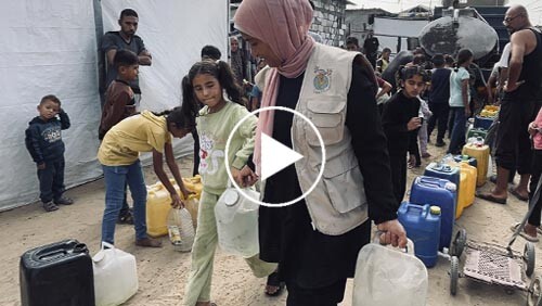 Alimentos, agua y mantas para Gaza